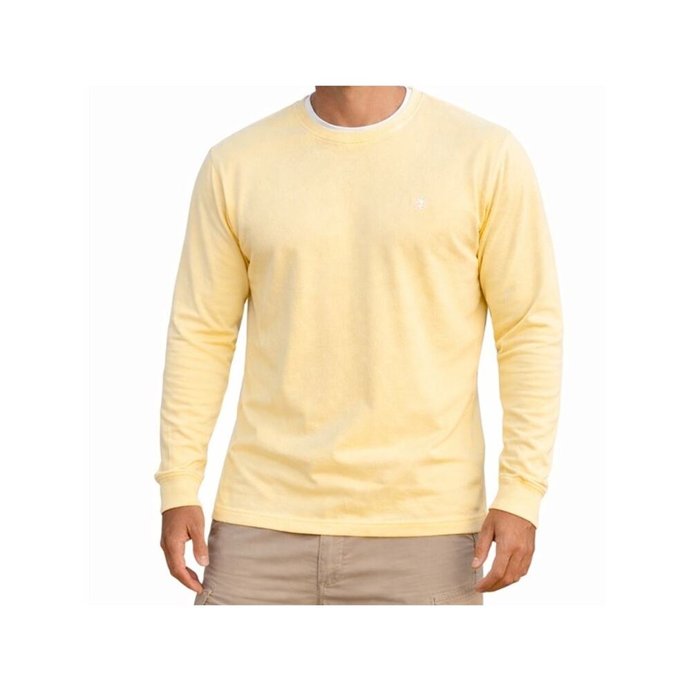 Timberland Top Mens Size L Yellow Long Sleeve Pullover Heavyweight Relaxed Cozy